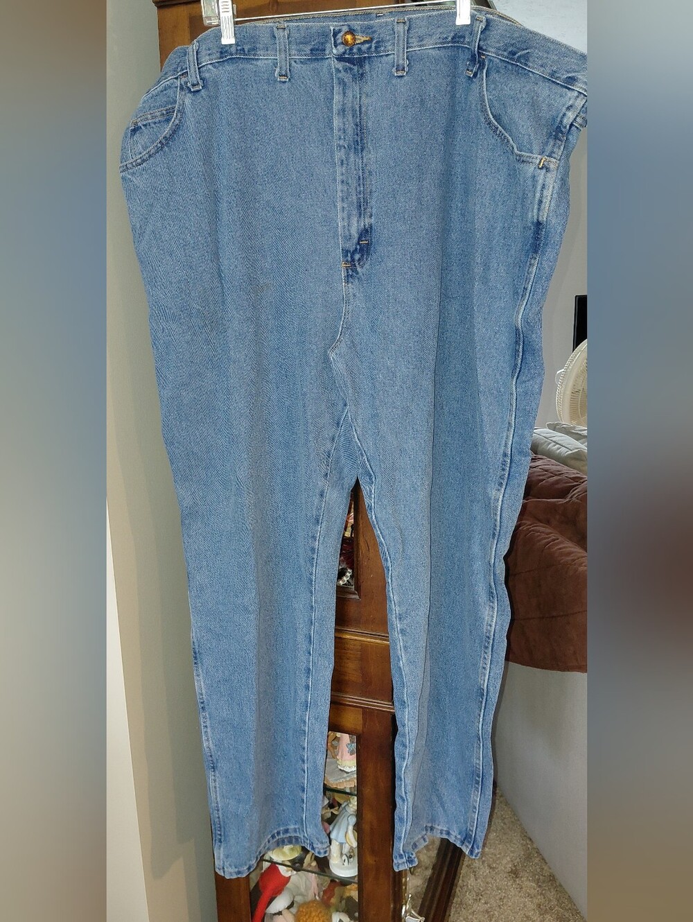 Big Mans Rustler Light Blue High-Rise Straight Leg Jeans